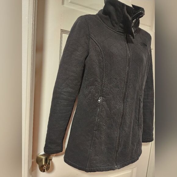 The north face women’s caroluna jacket quilted fleece lined black  size … - Picture 3 of 14